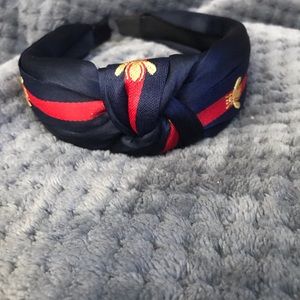 Navy blue bee trendy headband